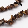 Chips Natural Tiger Eye Beads Strands G-N0164-66-2