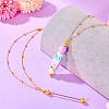 4Pcs Brass Round Ball Cable Chain Necklace Making NJEW-TAC0019-8