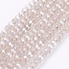 Electroplate Glass Beads Strands X-EGLA-F003-C13-1
