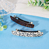 2Pcs 2 Colors Cellulose Acetate and Iron Hair Barrettes for Women Girl PHAR-TADJ0001-01B-5