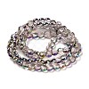 Electroplate Transparent Glass Beads Strands EGLA-Z001-02B-2