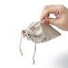 10Pcs 5 Styles Printed Polycotton(Polyester Cotton) Packing Pouches Drawstring Bags ABAG-YW0001-05-5