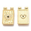 Brass Micro Pave Clear & Black Cubic Zirconia Pendants ZIRC-O036-54G-2