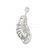 Brass Micro Pave Clear Cubic Zirconia Pendants KK-U015-12P-1