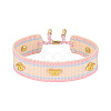 Adjustable Polyester & Alloy Slider Bracelets FS-WG54A06-01-1