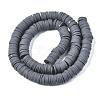 Flat Round Handmade Polymer Clay Beads CLAY-R067-10mm-41-2