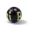 Opaque Painted Glass Beads GLAA-B001-01C-2