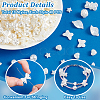 400Pcs 10 Styles ABS Plastic Imitation Pearl Beads KY-PH0002-06-3