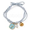 304 Stainless Steel Enamel & Resin Charms Bracelets BJEW-B170-01G-03-2
