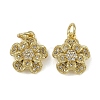 Brass Micro Pave Cubic Zirconia Pendants KK-I358-063G-F-1
