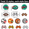 DIY Sports Ball Silicone & PVC Plastic Beads Findings Kits DIY-SC0028-22-2