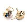 Glass Leverback Earrings EJEW-P269-01KCG-2