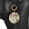 Natural Paua Shell 202 Stainless Steel Dangle Huggie Hoop Earrings for Women EJEW-JE07439-02-2