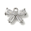 Rack Plating Brass Micro Pave Cubic Zirconia Charms KK-M014-02D-P-1