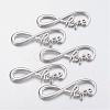 Tibetan Style Alloy Infinity with Hope Links connectors TIBE-S230-P-FF-1