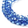 Electroplate Transparent Glass Beads Strands EGLA-A035-T6mm-A14-3