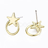 Alloy Stud Earring Findings PALLOY-T064-72LG-RS-2