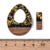 18Pcs 9 Styles Opaque Resin & Walnut Wood Pendants RESI-N053-03-4
