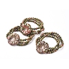 Natural Unakite Multi-strand Stretch Bracelets BJEW-L672-A05-1