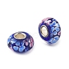 Lampwork & Brass Core European Beads LAMP-P019-01P-13-2