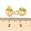 Real 18K Gold Plated Brass Inlaid Cubic Zirconia Charms ZIRC-L100-074G-02-3