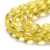 Drawbench Transparent Glass Round Beads Strands X-GLAD-Q012-8mm-06-3