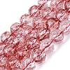 Crackle Transparent Glass Beads Strands GLAA-N063-10mm-14-1
