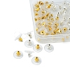 100Pcs 2 Colors Brass Clutch Earring Backs with Pad KK-FS0001-14-4