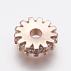 Brass Micro Pave Cubic Zirconia Bead Spacers LS-ZIRC-E143-21RG-1