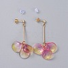 Glass Cluster Beads Dangle Ear Studs EJEW-JE03915-01-1