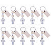 Wood & Alloy Enamel Pendants Baptism Keychin KEYC-CA00006-1