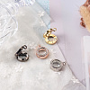 4Pcs 4 Colors Alloy Glass Crystal Rhinestone Pendants PALLOY-TA0002-37-5