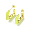 Enamel Twist Square Stud Earrings EJEW-P214-23G-03-1