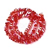 Electroplate Transparent Glass Beads Strands EGLA-Q139-01A-A12-2