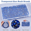 3 Strands Two-Tone Crackle Baking Paint Transparent Glass Beads Strands CCG-SP0001-01B-5