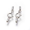 925 Sterling Silver Spring Ring Clasps STER-G019-A-08S-1