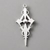 Jet Rhinestone Cross Pendant with Red Enamel ENAM-WH0001-06AS-03-2