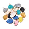 Spray Paint & Electroplate Sea Shell Pendants SSHEL-S262-08-1