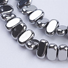 Electroplate Non-magnetic Synthetic Hematite Beads Strands G-J382-4x8x2mm-A06-2