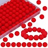 80Pcs Round Silicone Focal Beads SIL-SZ0001-24-35-1