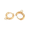 316 Stainless Steel Huggie Hoop Earring Findings X-EJEW-B158-01A-G-2