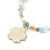 Alloy Enamel Sakura Charm Bracelet BJEW-JB08850-5