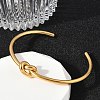 304 Stainless Steel Cuff Bangles for Women BJEW-C088-04G-2