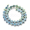 Electroplated Non-magnetic Synthetic Hematite Beads Strands G-P392-F-2