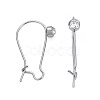 304 Stainless Steel Hoop Earrings Findings Kidney Ear Wires STAS-N092-139-4