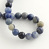 Round Dyed & Heated Natural Blue Aventurine Beads Strands G-R254-6mm-2