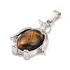 Natural Tiger Eye Pendants G-A224-02P-09-2