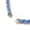 Braided Cotton Cord Bracelet Making MAK-L043-02G-04-2