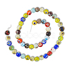 3 Strands Handmade Millefiori Glass Round Bead Strands LAMP-LT0001-16C-6