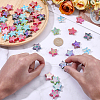 50Pcs Rainbow Iridescent Printed Opaque Acrylic Beads OACR-SP0002-13A-3